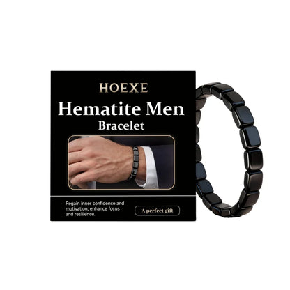 Hematite Men's Bracelet – Black Beaded Minimalist Bracelet for Men